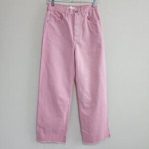 Boyish High Rise Wide Leg Jeans 26 Pink NWT